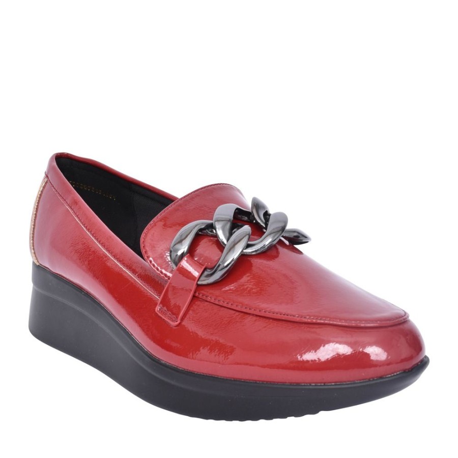 Ladies LOTUS | Ladies Preston Uls421 Wedge Loafer In Red