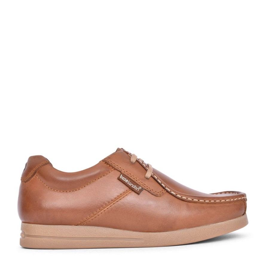 Mens BASE LONDON | Men'S Event Moccasin Shoe In Dark Tan