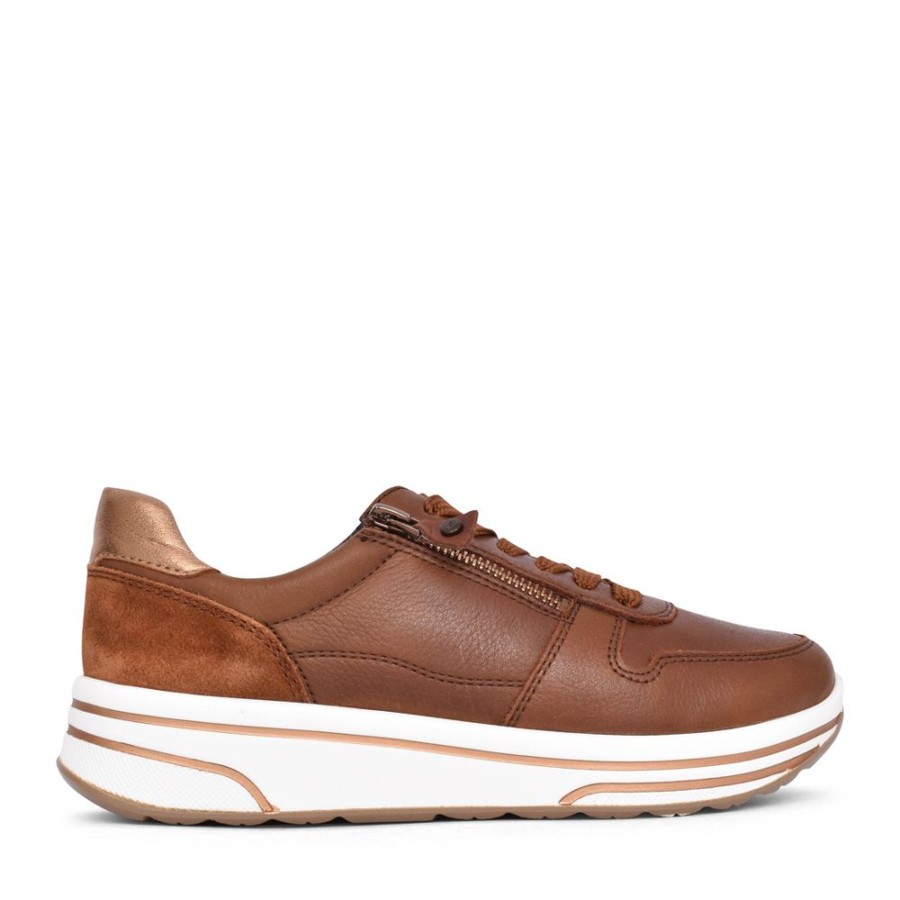 Ladies ARA | Ladies 12-32440 Trainer In Brown