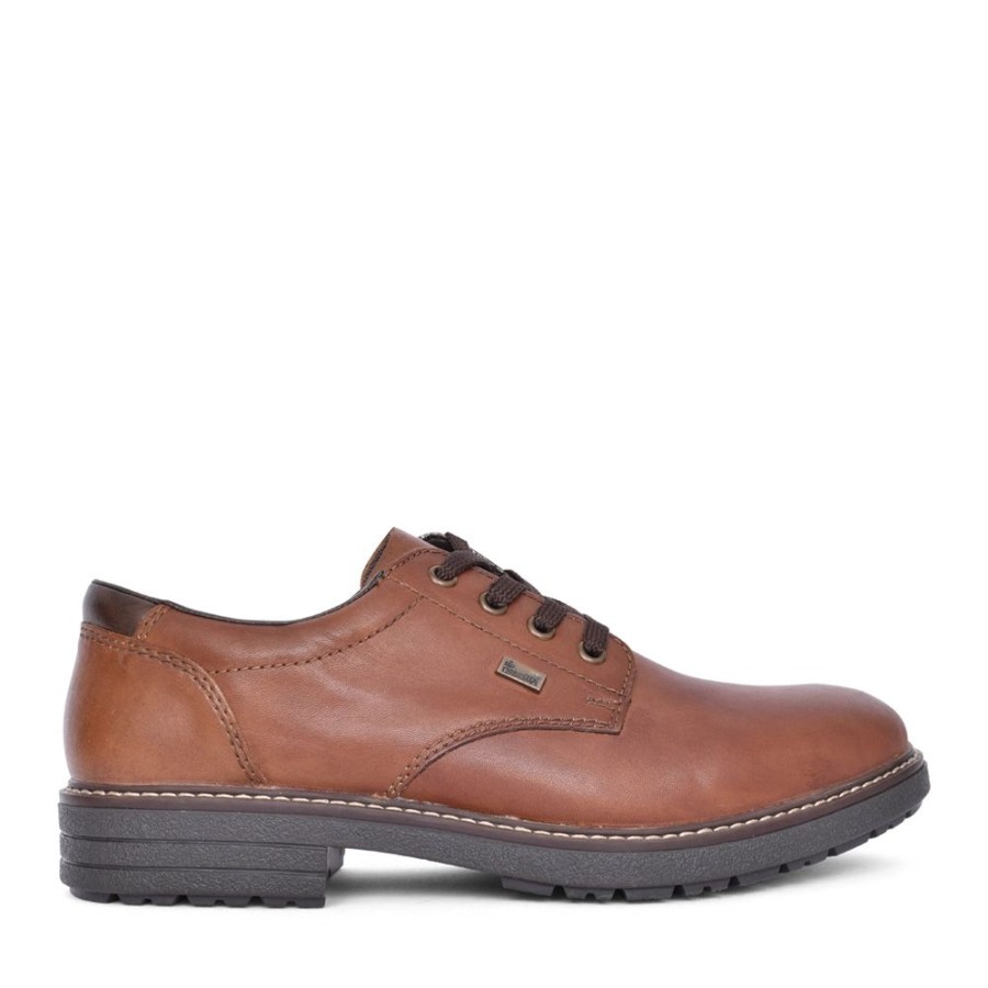 Mens RIEKER | Mens 33101 Tex Laced Shoe In Brown