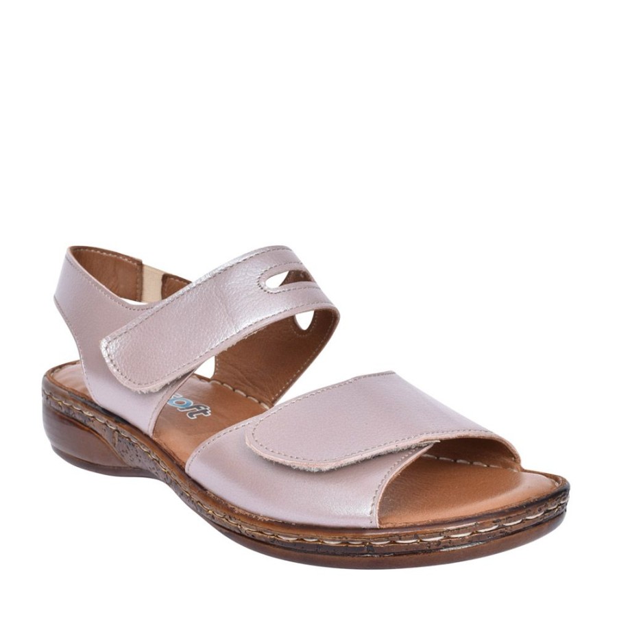 Ladies FOOTSOFT | Ladies Sadie Sandal In Pewter