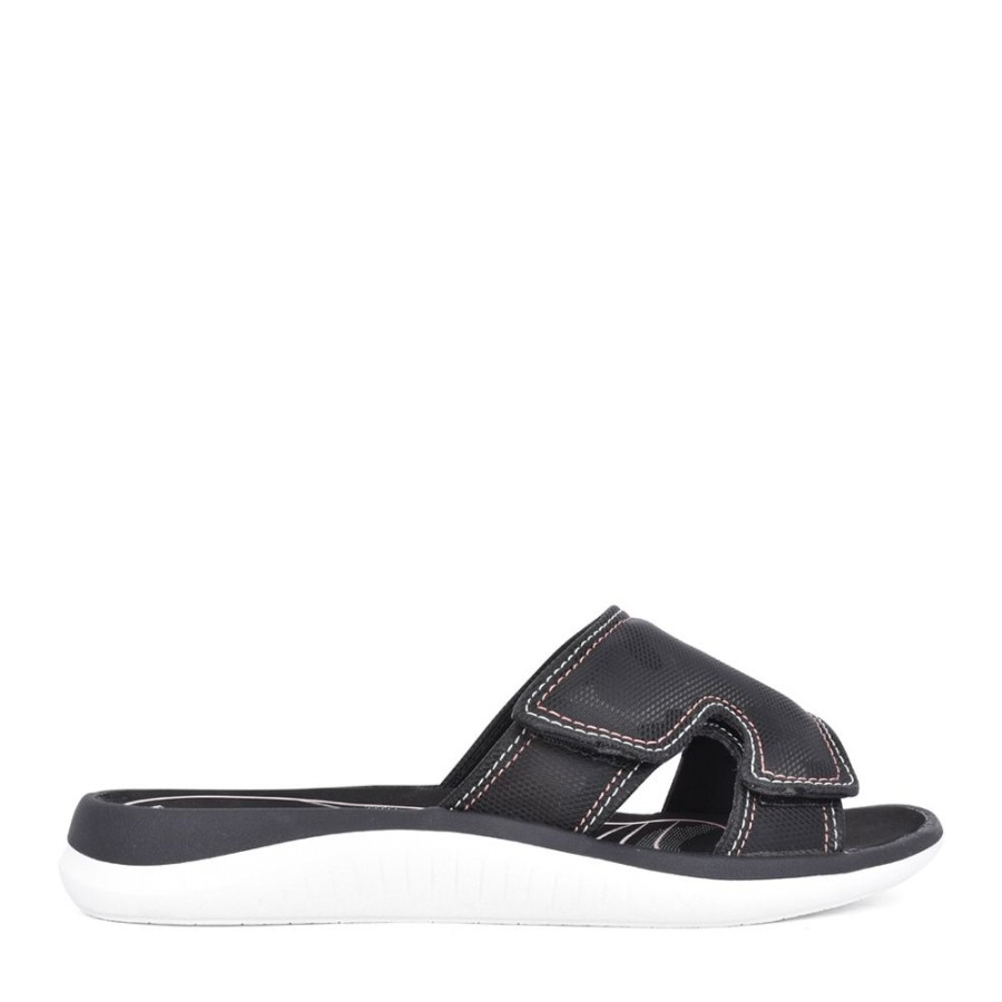 Ladies CLARKS | Ladies Glide Bay 2 D-Fit Sandal In Black