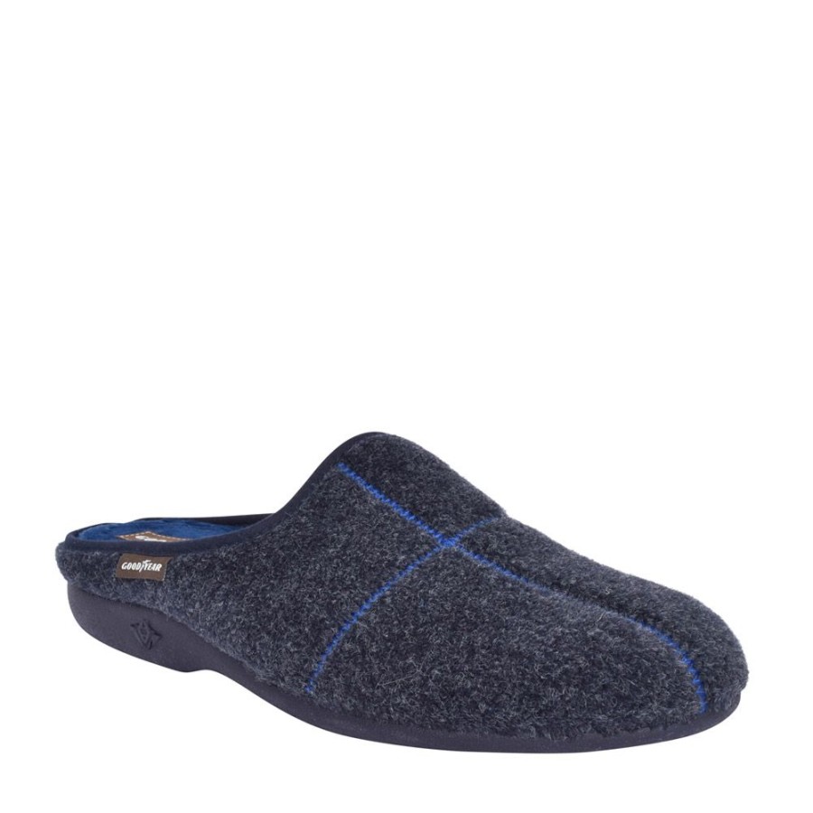 Mens GOODYEAR | Mens Fiasco Kmg008 Mule Slipper In Navy