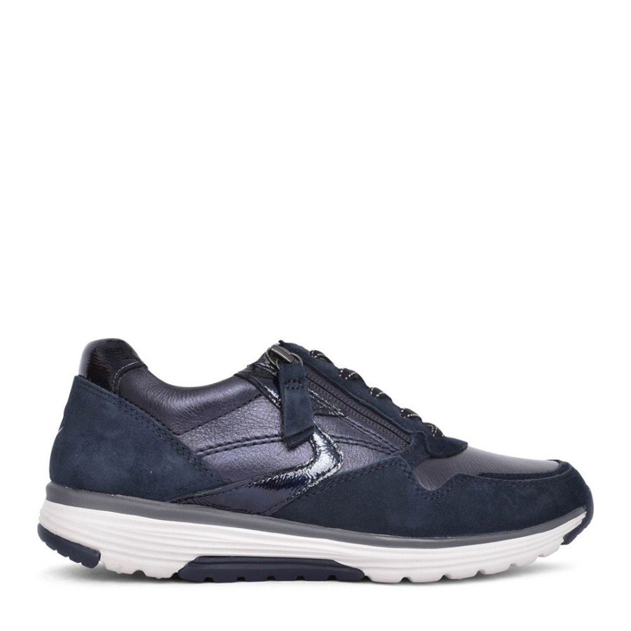 Ladies GABOR | Ladieshaley 96.978 Laced Trainer In Navy