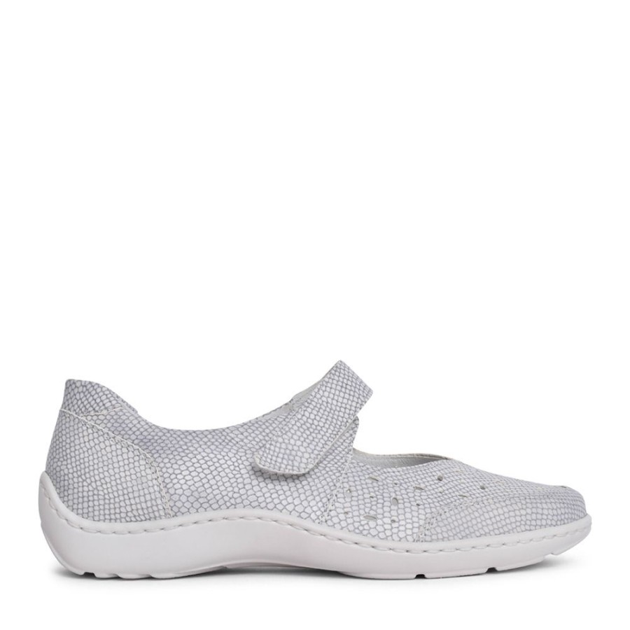 Ladies WALDLAUFER | Ladies 496325 Henni Velcro Shoe In Silver