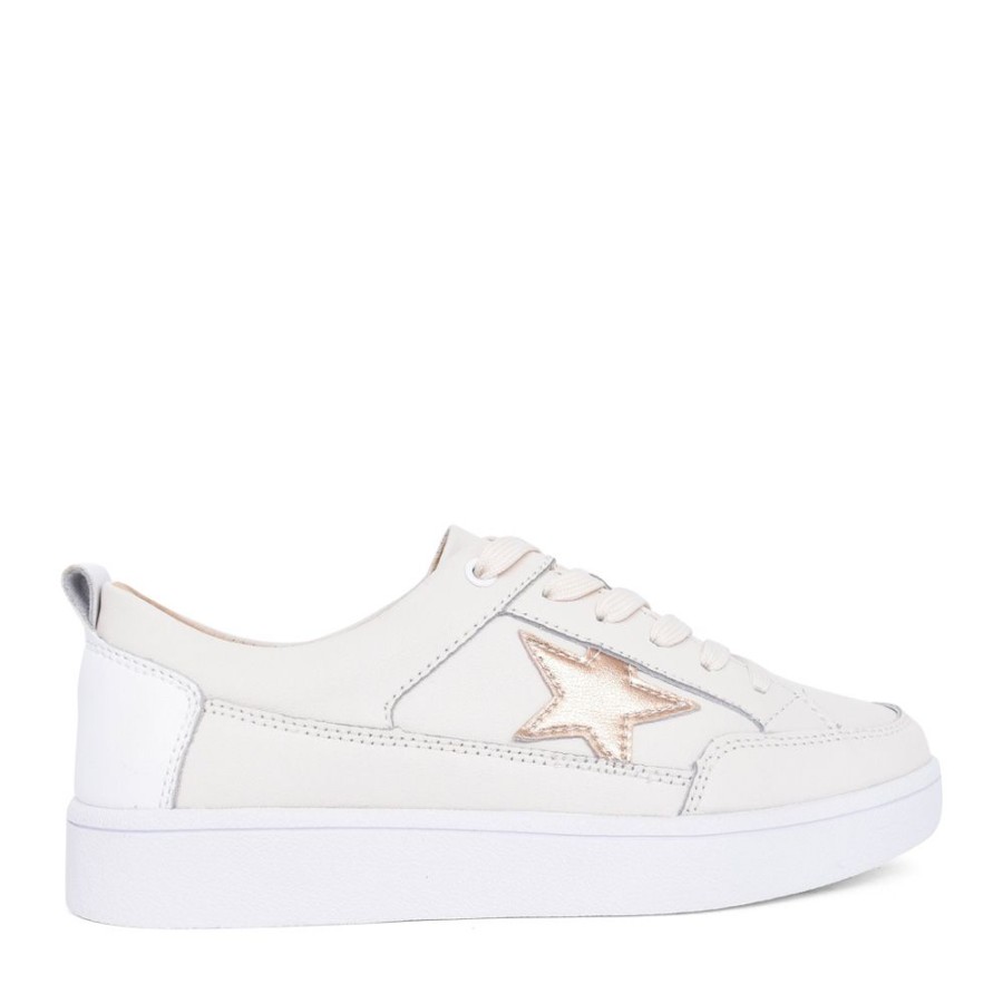 Ladies DRILLEYS | Ladies Ninety Laced Trainer In Cream