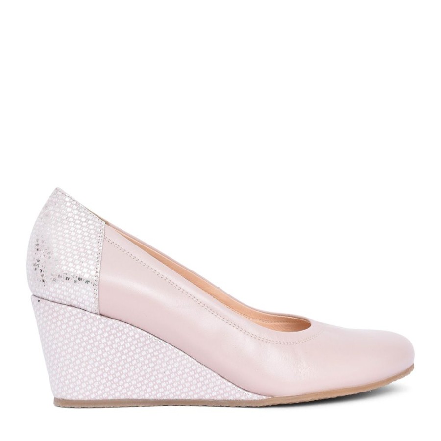 Ladies BIOECO | Ladies 5899 Wedge Court Shoe In Beige