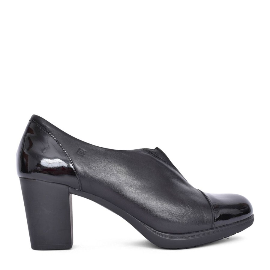 Ladies DORKING BY FLUCHOS | Ladies Evelyn D9112 Medium Heeled Shoe In Black