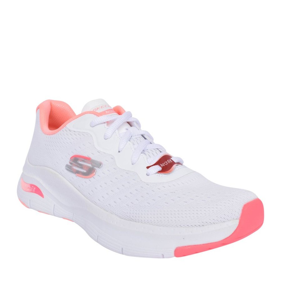 Ladies SKECHERS | Ladies 149722 Infinity Cool Laced Trainer In White