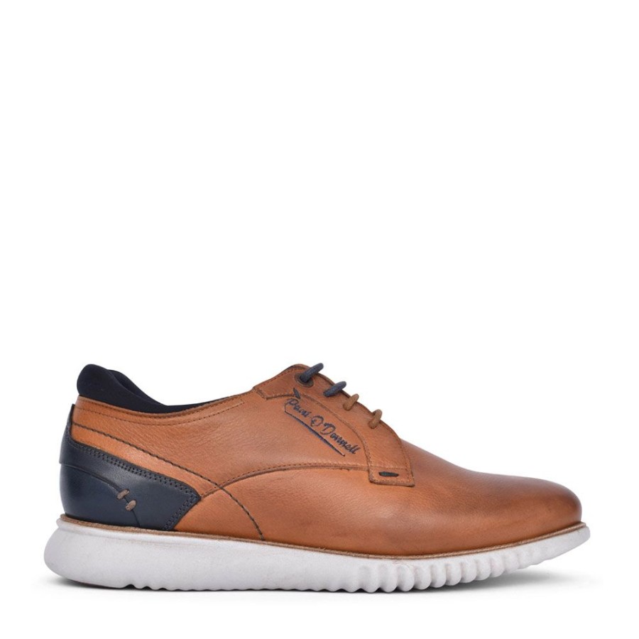 Mens POD | Mens Corvette Lace Up Shoe In Tan