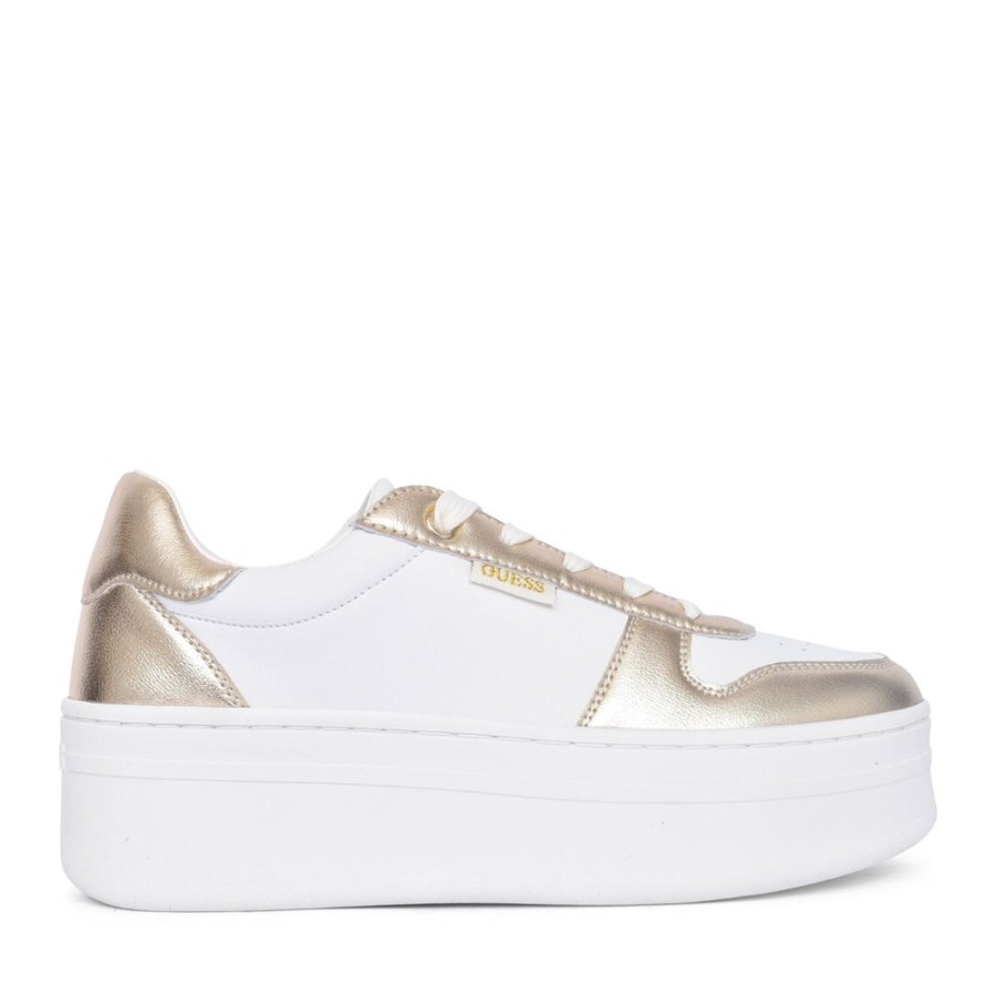 Ladies GUESS | Ladies Lifet Plaform Trainer In White