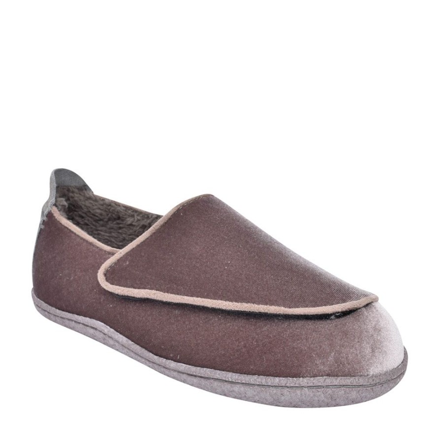 Ladies CLARKS | Ladies Home Charm Textile D Fit Velcro Slipper In Lavender