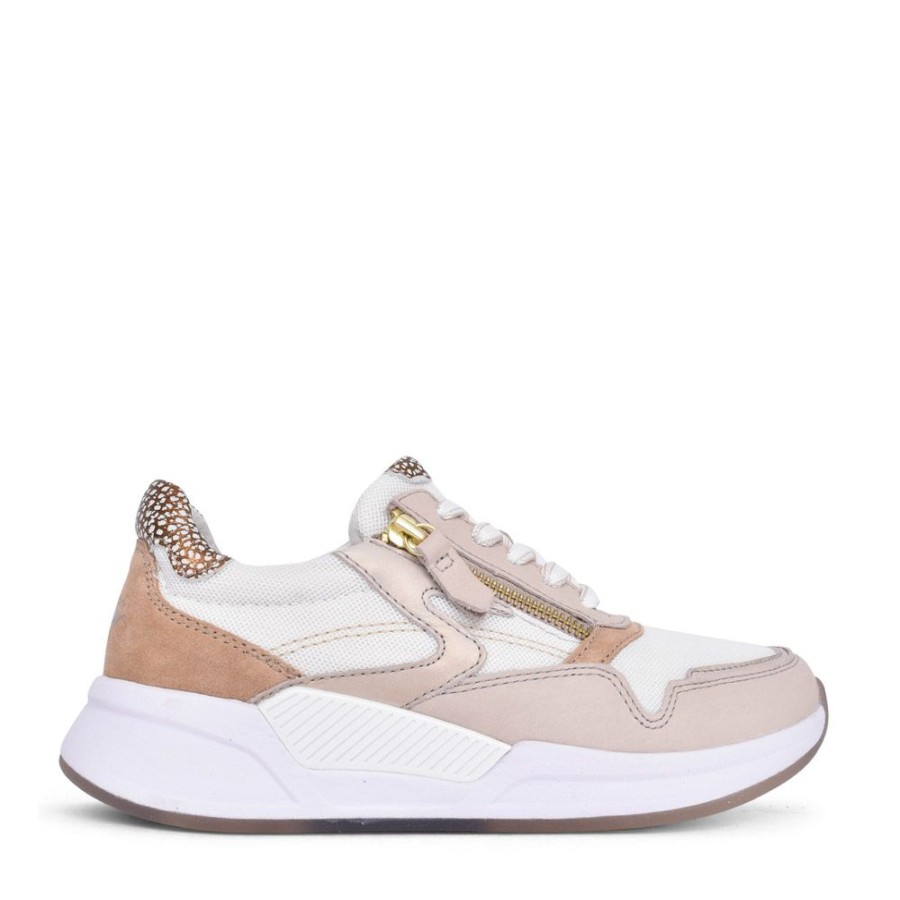 Ladies GABOR | Ladies 86.957 Laced Wedge Trainer In Gold