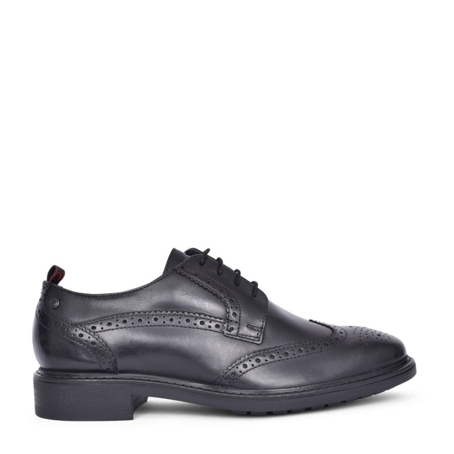 Mens BASE LONDON | Mens Lennox Uo03 Laced Shoe In Black