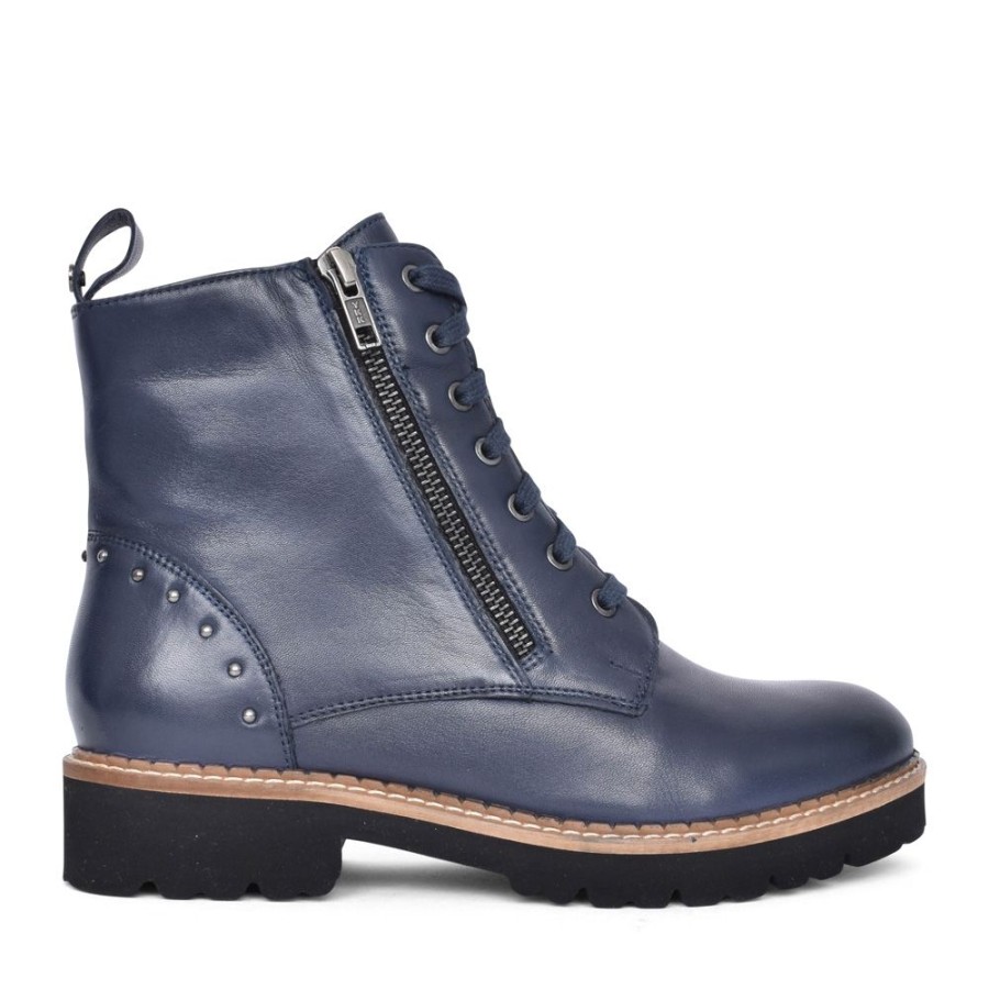 Ladies LOTUS | Ladies Braxton Ulb338 Laced Ankle Boot In Blue