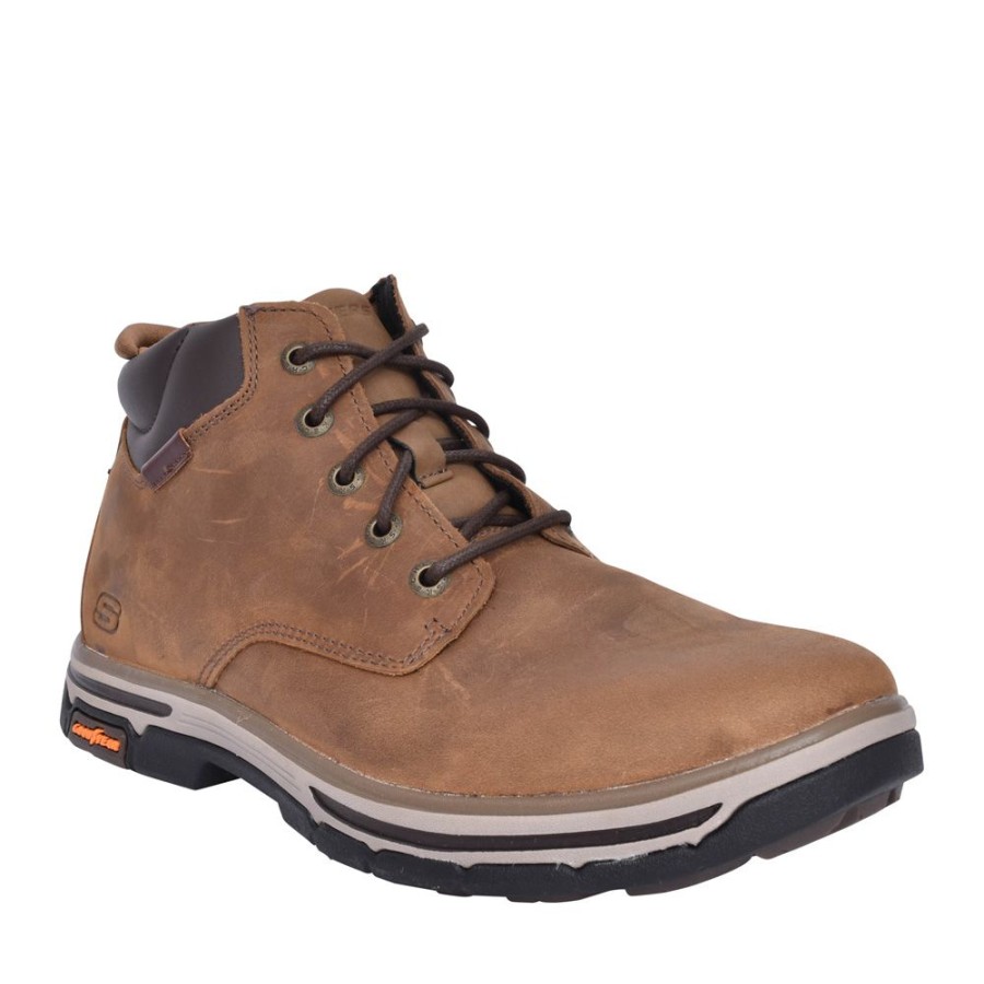 Mens SKECHERS | Mens 204394 Brogden Ankle Boot In Brown