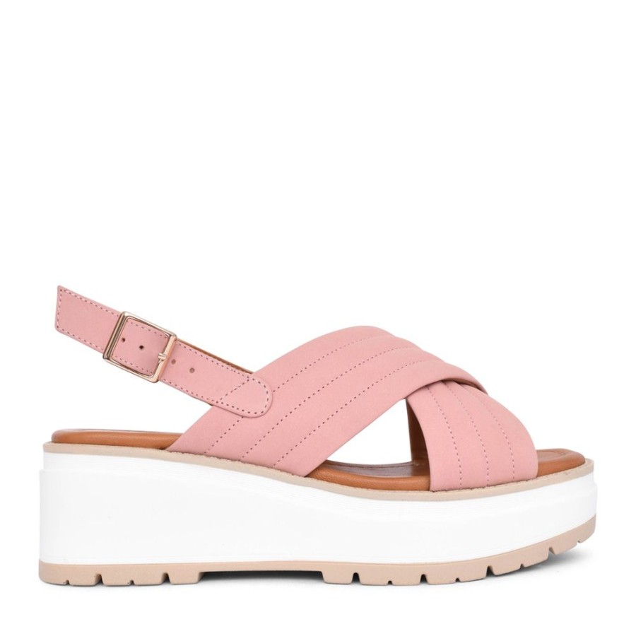 Ladies REGARDE LE CIEL | Ladies Jemina-05 Platform Sandal In Nude