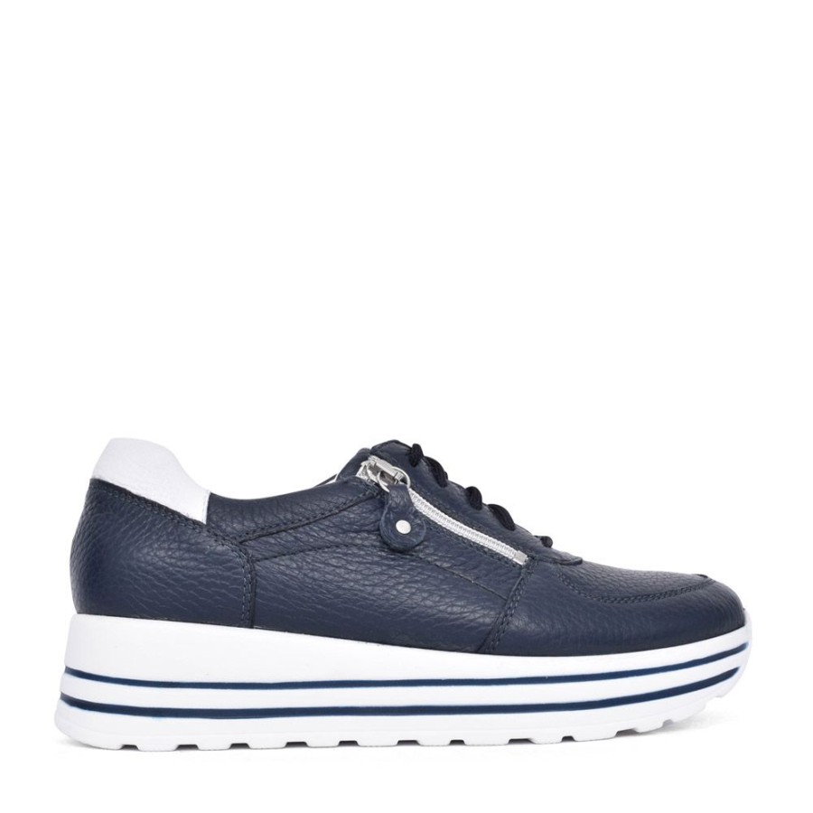 Ladies WALDLAUFER | Ladies H-Lana 758009 Trainer In Navy