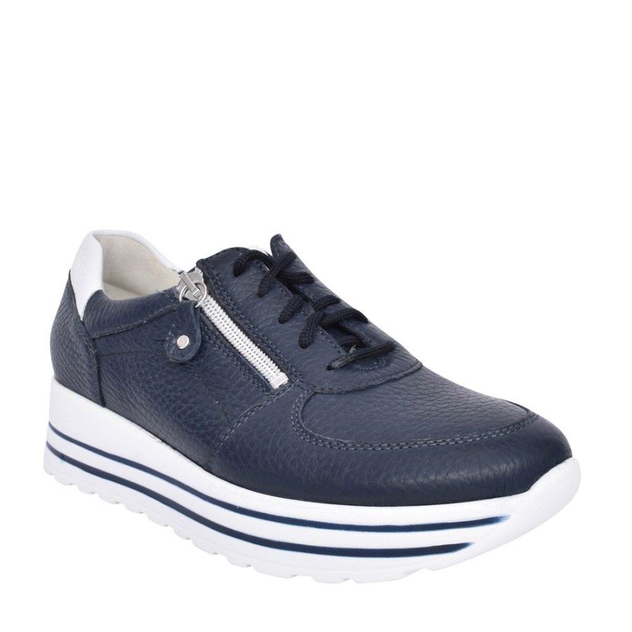 Ladies WALDLAUFER | Ladies H-Lana 758009 Trainer In Navy