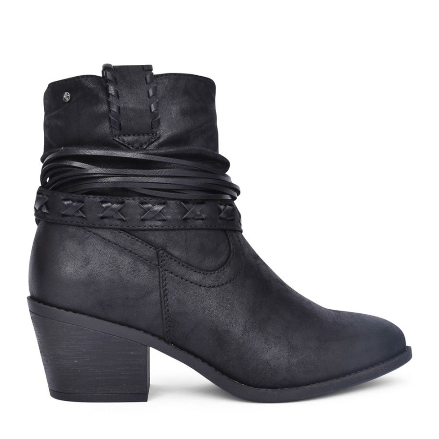 Ladies ESCAPE | Ladies Fairview Block Heel Ankle Boot In Black