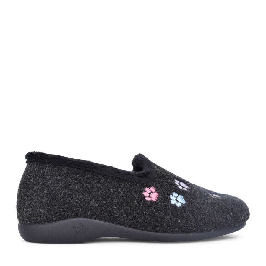 Ladies LAZY DOGZ | Ladies Charley Kld462 Slipper In Black