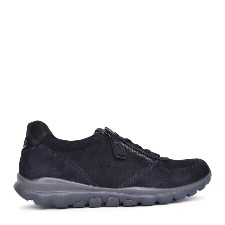 Ladies GABOR | Ladies 96.968 Laced Trainer In Navy