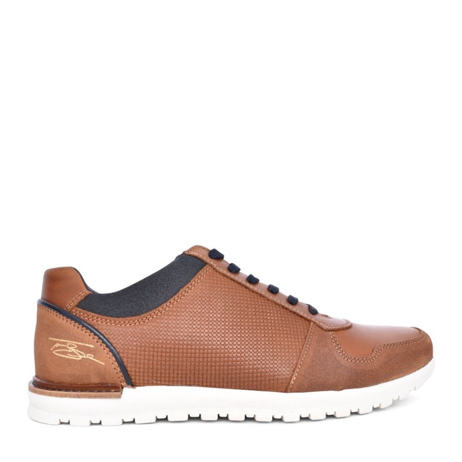 Mens LLOYD & PRYCE | Mens Gleeson Laced Trainer In Tan