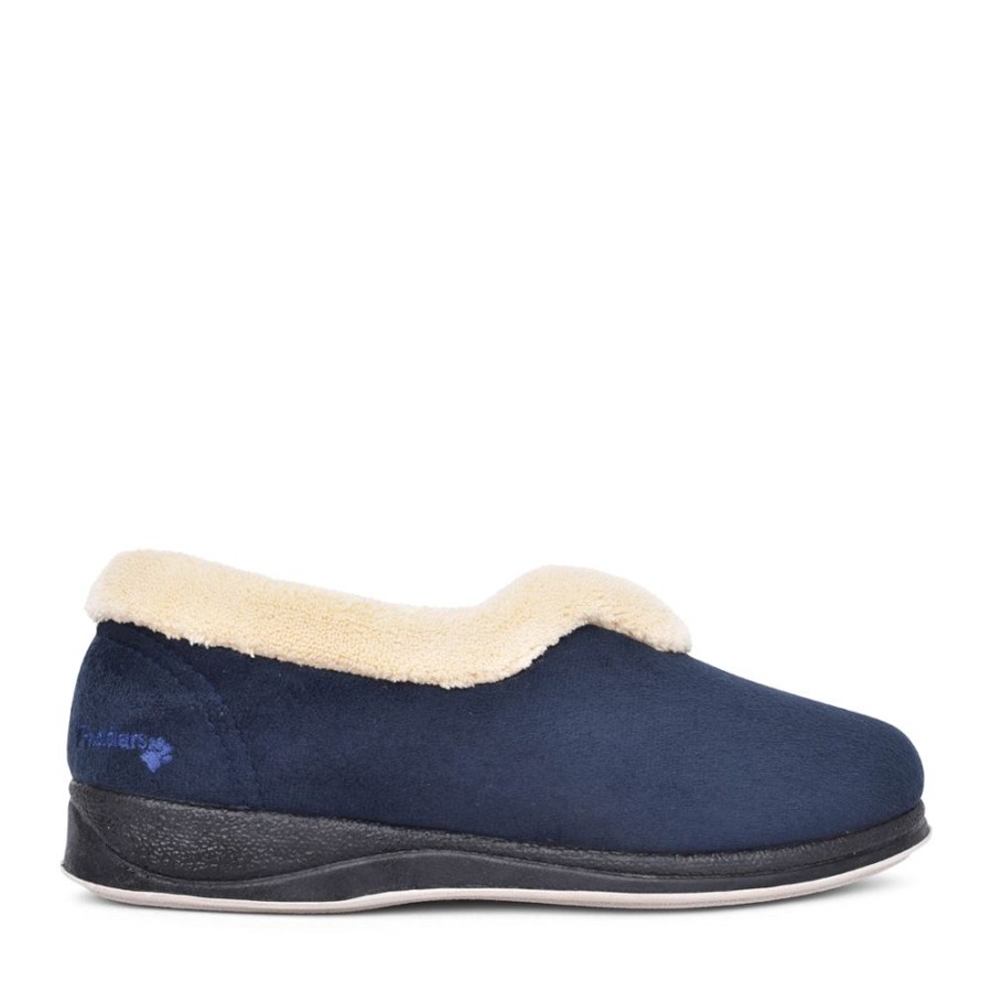 Ladies PADDERS | Ladies Carmen 417 Wide Fit Slipper In Navy