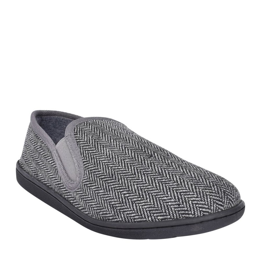 Mens CLARKS | Mens King Ease G-Fit Slipper In Grey