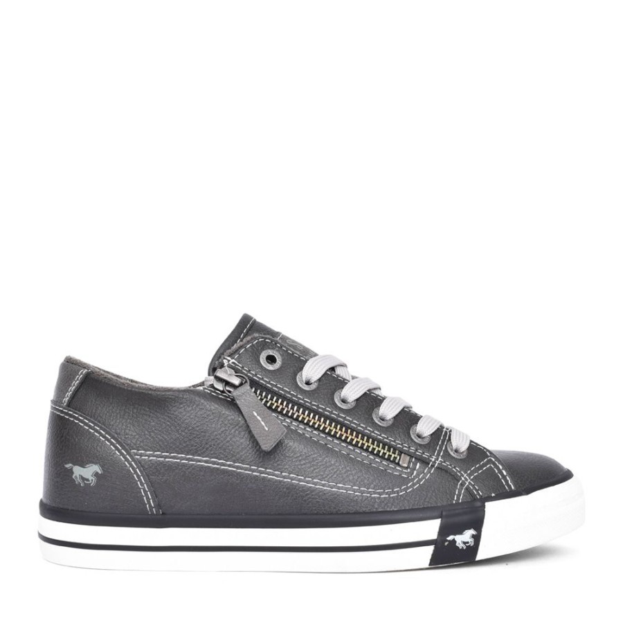 Ladies MUSTANG | Ladies 1146319 Laced Trainer In Dark Grey