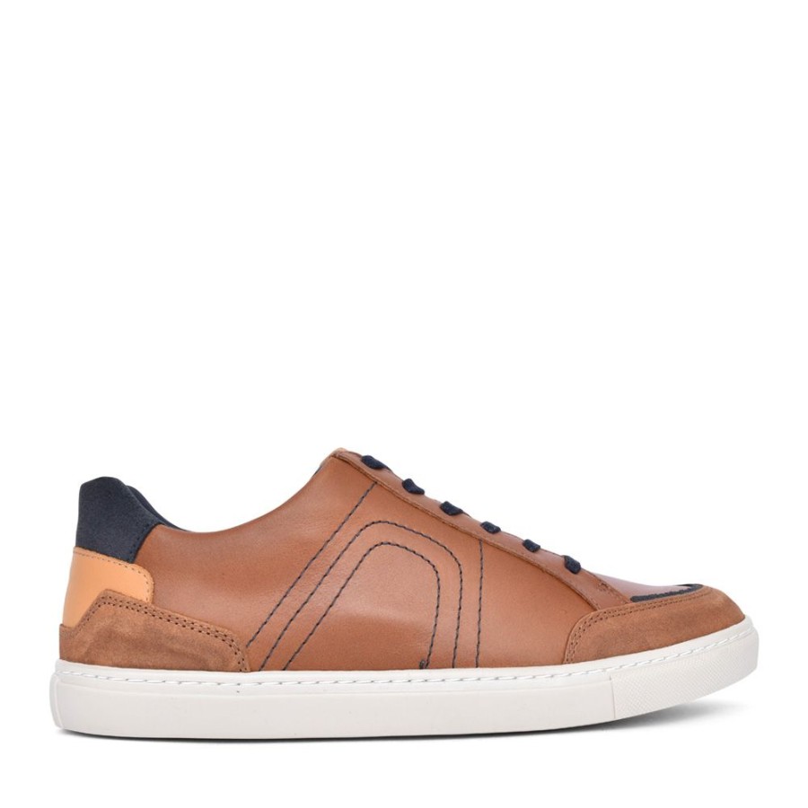 Mens LLOYD & PRYCE | Mens Varney Laced Trainer In Tan