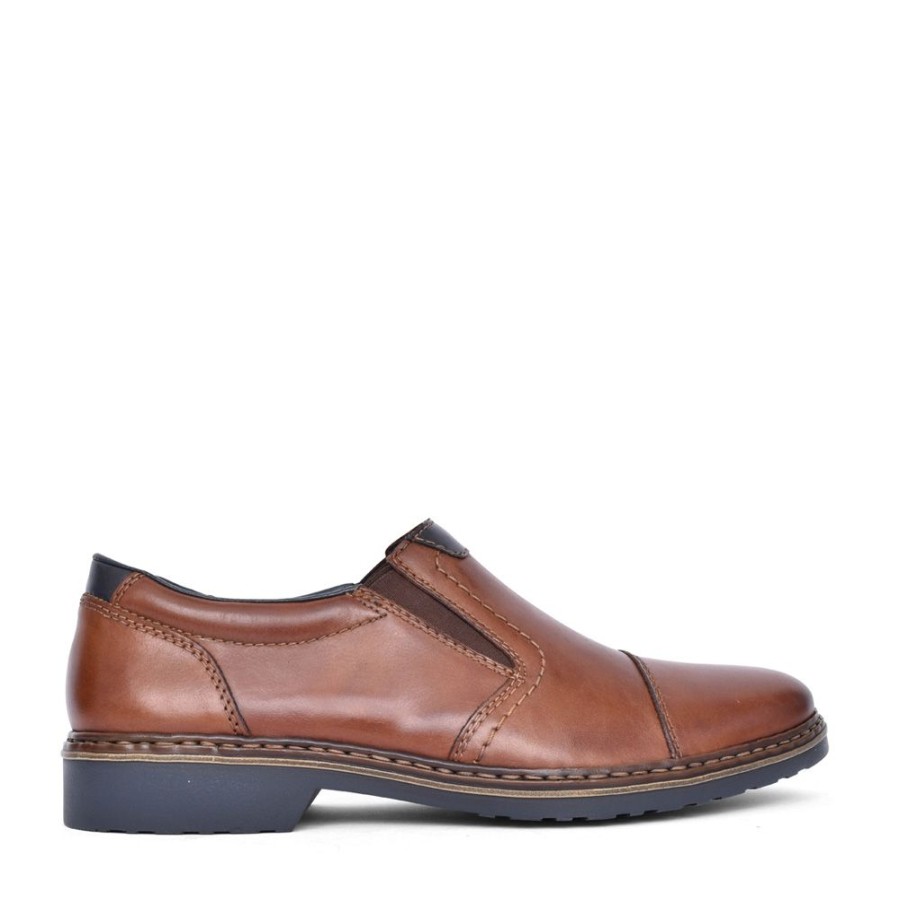 Mens RIEKER | Mens 16559 Slip On Shoe In Tan