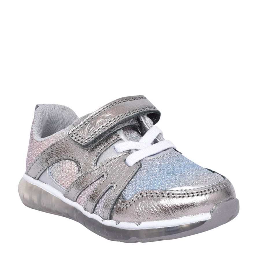 Girls CLARKS | Girls Spark Sparky Lilac Trainer In Kids F Fit