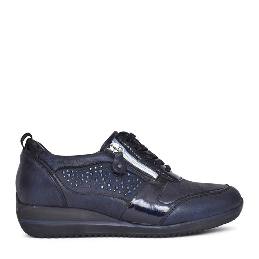 Ladies WALDLAUFER | Ladies 980006 Himona Trainer In Navy