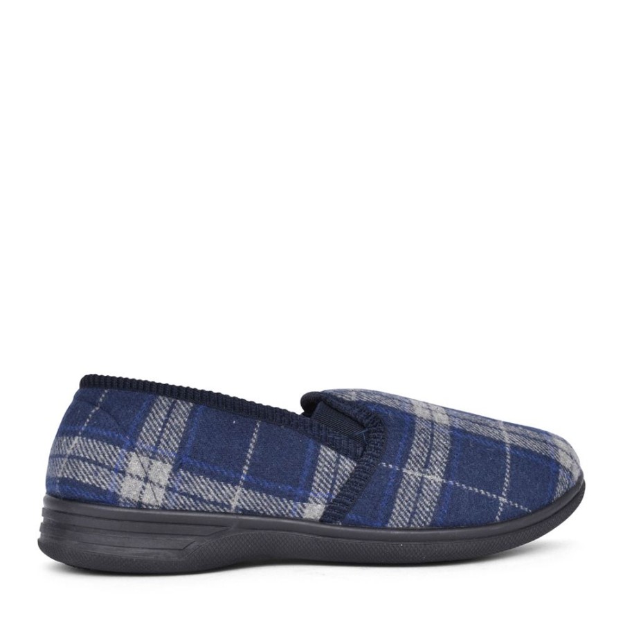 Mens JO & JOE | Mens Fife Full Slipper In Navy