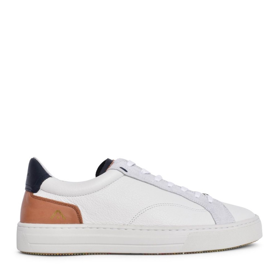 Mens AMBITIOUS | Mens 11218 Laced Trainer In White