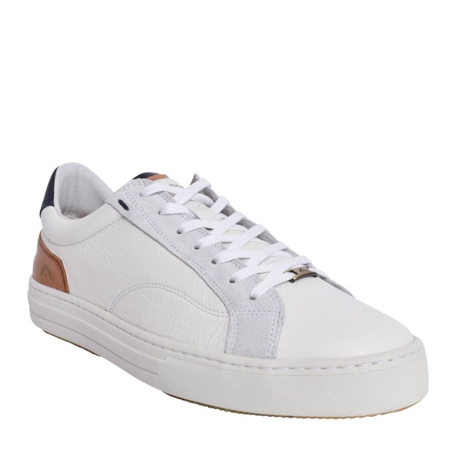 Mens AMBITIOUS | Mens 11218 Laced Trainer In White