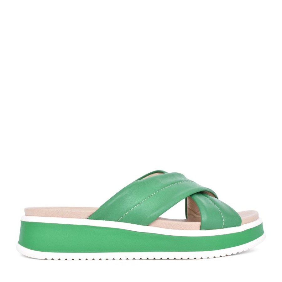 Ladies RIEKER EVOLUTION | Ladies W0802 Mule Sandal In Green