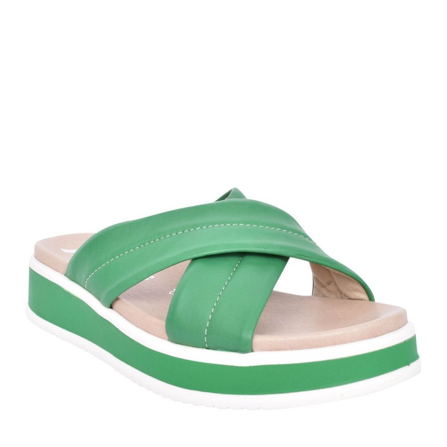 Ladies RIEKER EVOLUTION | Ladies W0802 Mule Sandal In Green