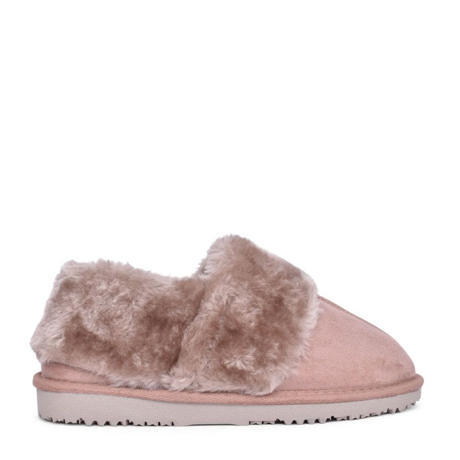 Ladies ELLA | Ladies Billie Fur Lined Slipper In Mink