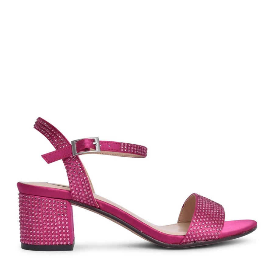 Ladies GLAMOUR | Ladies Adele Block Heel Sandal In Fuchsia