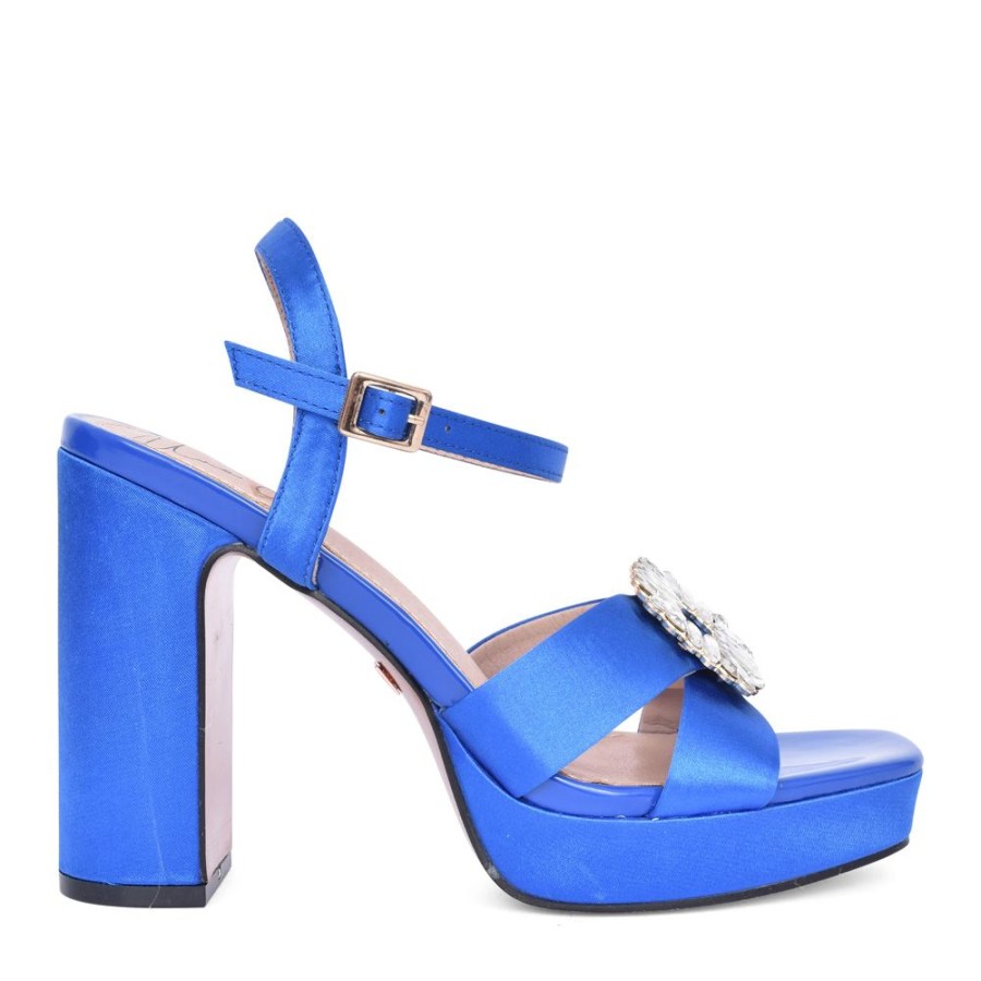 Ladies UNA HEALY | Ladies Feels So Right Block Heel Sandal In Blue