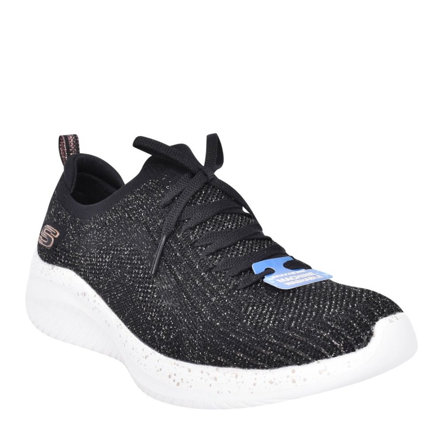 Ladies SKECHERS | Ladies 149865 Lets Dance Laced Trainer In Black