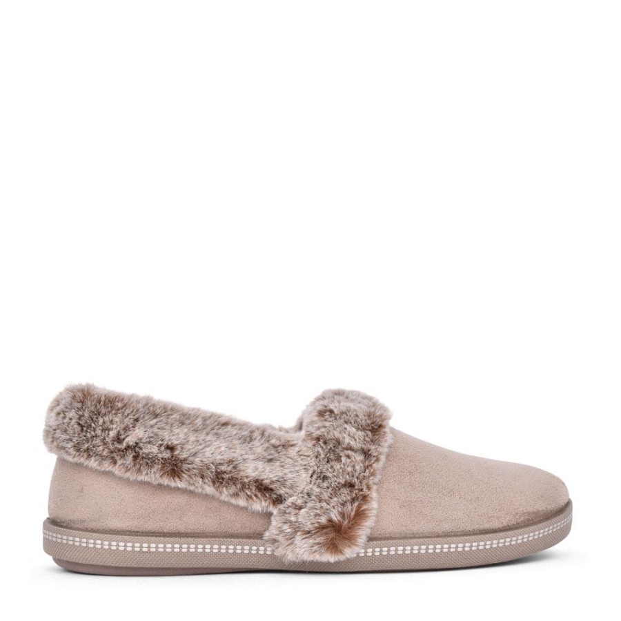 Ladies SKECHERS | Ladies 32777 Cozy Campfire Slipper In Taupe