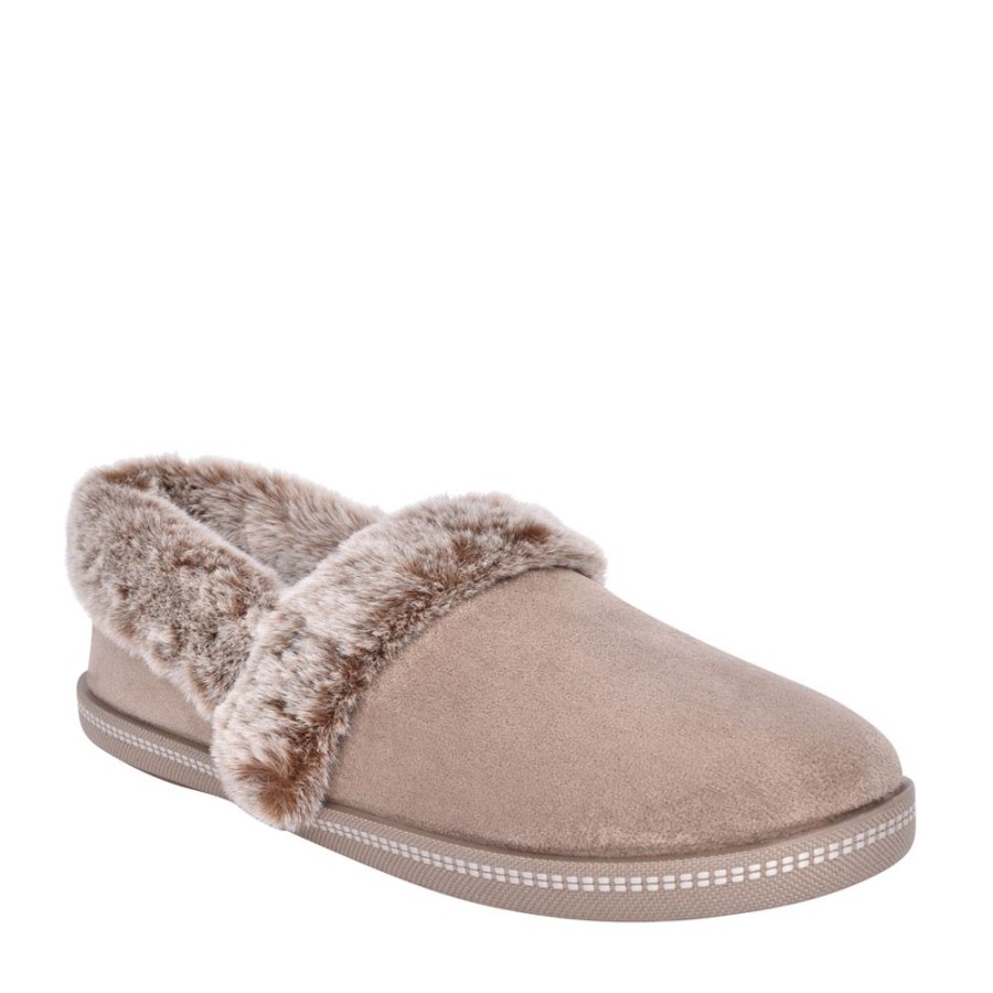 Ladies SKECHERS | Ladies 32777 Cozy Campfire Slipper In Taupe