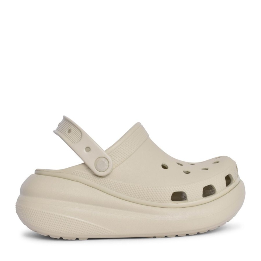 Ladies CROCS | Ladies 207521 Classic Crush Clog In Cream