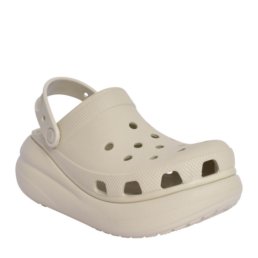 Ladies CROCS | Ladies 207521 Classic Crush Clog In Cream