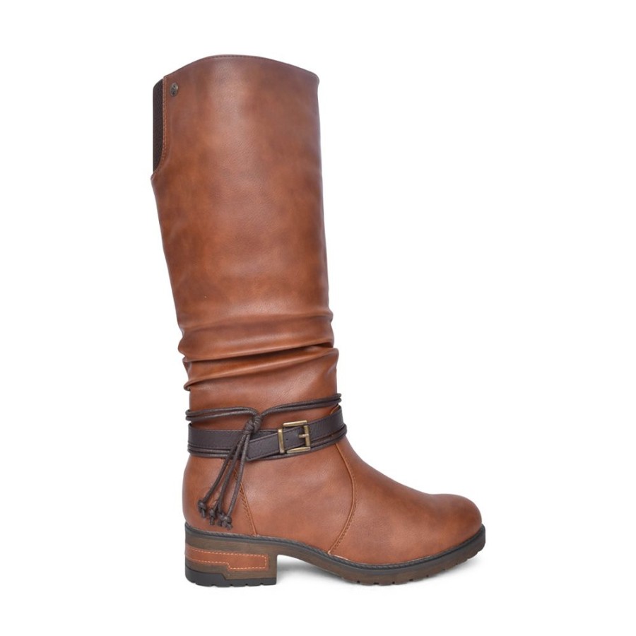 Ladies RIEKER | Ladies 91694 Long Leg Boot In Tan