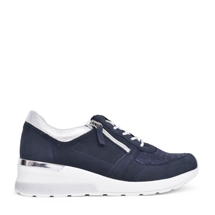 Ladies WALDLAUFER | Ladies H-Clara 939H01 Trainer In Navy