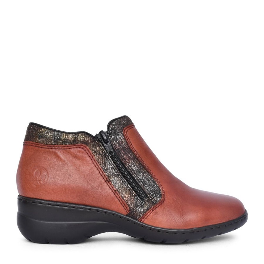 Ladies RIEKER | Ladies L4382 Ankle Boot In Rust